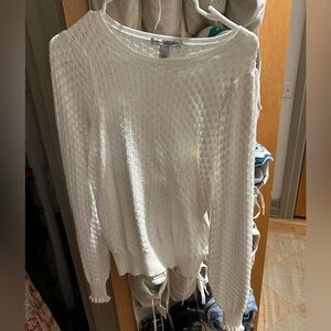 Autumn Cashmere White Knit Long sleeve top